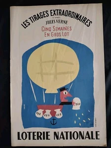 Affiche De GROVE Loterie Nationale Tirage Extraordinaire Jules VERNE/SIGNE GROVE - Imagen 1 de 8