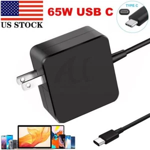 65W USB-C Type-C Adapter Laptop Charger For Lenovo/Samsung/HP/Acer Chromebook - Picture 1 of 13