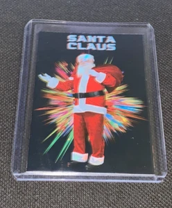 Santa Claus Custom Holographic Refractor Prizm Trading Card Christmas - Picture 1 of 4