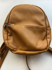 Wild Fable Faux Leather Brown Mini Domed Backpack Women's - Picture 1 of 4