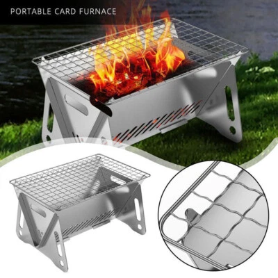 Mini BBQ Grill Holzkohlegrill Outdoor Camping Klappgrill tragbar Picknickgrill - Bild 1 von 4