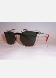 VALENTINO WOMAN'S SUNGLASSES VA 4008 502471 TRANSPARENT/SMOKE GREEN AUTHENTIC - Picture 1 of 8