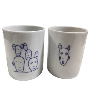Juego de 2 tazas Alessi Genetic Tales AB01 SET porcelana Italia 1998 7 cm de diámetro - Imagen 1 de 7