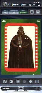 Topps Star Wars Digital Card Trader Green Sticker Art 5 Darth Vader Insert Award - Picture 1 of 1
