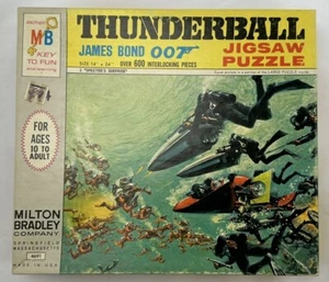 James Bond 007 Thunderball Puzzle 600 Pc Milton Bradley New Sealed FREE SHIP - Picture 1 of 2