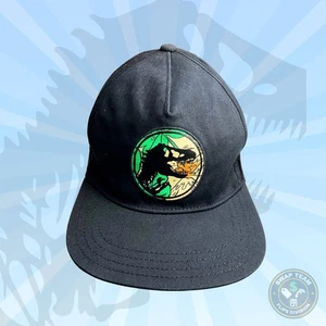 Jurassic Park Snapback Hat Dinosaur Logo Black Cap Jungle Brim New No Tags - Picture 1 of 6