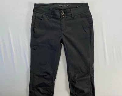 Prana Halle Straight Stretch Nylon Hiking Pants. Roll Tab Cuffs. Women's 0 Tall - Image 1 of 4