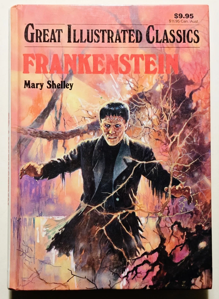Great Illustrated Classics: Frankenstein (Hardcover, 1993) RARE VTG YA Horror Foto 1 de 3