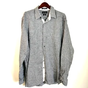 Camisa Paul Frederick Hombres XXLT Cuadros Mejor Lino Puro Calce Clásico Abotonada Arte - Imagen 1 de 10