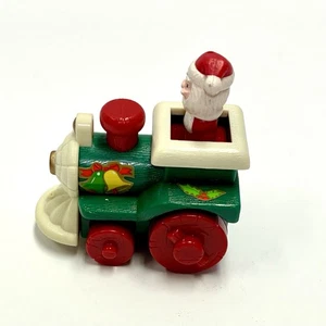Vintage Russ Berrie und Co schieben den Spielzeug-Weihnachtsmann in einem Zug 80er Jahre Werke - Bild 1 von 7
