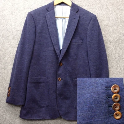 Blazer Tom James tejido a medida para hombre 36S XS azul cirujano puños chaqueta brezo CI Foto 1 de 4