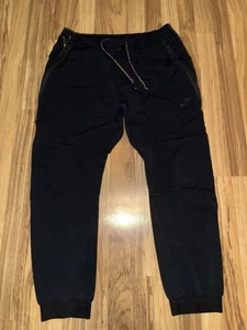 Nike Tech Fleece 2 Pantaloni Joggers Uomo Nero Gamba Conica XL Grandi Tasche Laterali - Foto 1 di 6