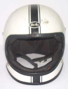 RARE VINTAGE FULL FACE Lear Siegler Bel Aire Motorcycle Helmet White Sz XL - Picture 1 of 8
