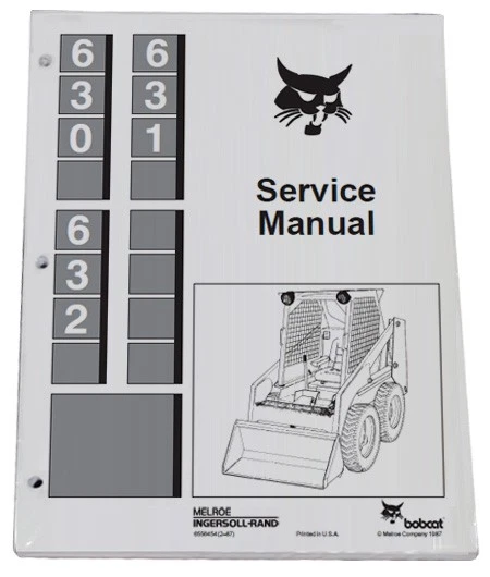Bobcat 630 631 632 Skid Steer Loader Service Manual Shop Repair Book PN# 6556454 - Image 1 of 1