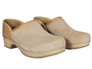 Dansko Brenna hellbraune brünierte Wildleder-Clogs 9431031600 Damen US 7,5 – 8/EU 38 - Bild 1 von 12