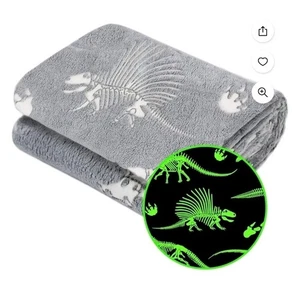 Jekeno Glow in the dark dinosa fossiles couverture jet 50" par 60" - Photo 1/11