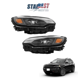 Clear Housing Projector Headlights For 2019-2021 2022 Jeep Cherokee Pair L&R LED - Picture 1 of 14