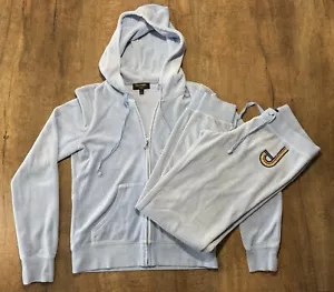 Vintage Juicy Couture 2-teiliger Trainingsanzug Y2K 2000er Babyblau Größe S - Bild 1 von 13