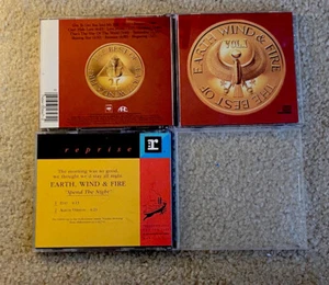 2 EARTH, WIND & FIRE CDs Best Of Vol. I, Spend The Night 2 Singles Promo RARE - Picture 1 of 3