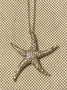 Beautiful .925 Sterling Silver Starfish Pendant Necklace- 18” Chain - Picture 1 of 10