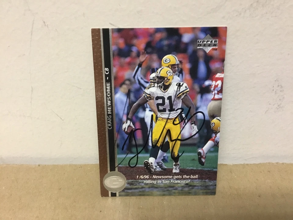 Craig Newsome Autographed Card - 1996 Upper Deck Football - Green Bay Packers - Image 1 of 1