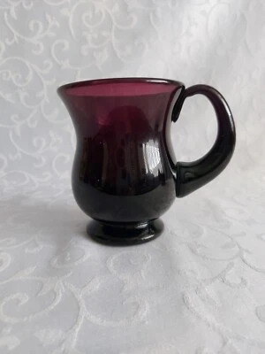 Taza de té/café de vidrio Thomas Webb Bristol amatista púrpura 1966/1980 Foto 1 de 4