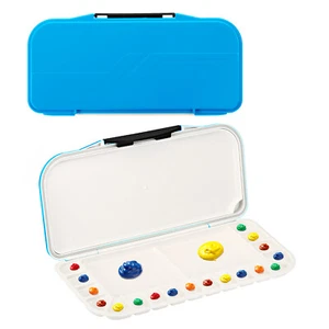 18 Wells Paint Storage Box Airtight Folding Detachable Painting Palette Blue - Picture 1 of 7
