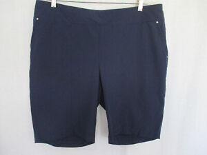 Zenergy by Chico's Shorts Size 3 Size 16 Navy Polyester & Spandex NEW WITH TAGS