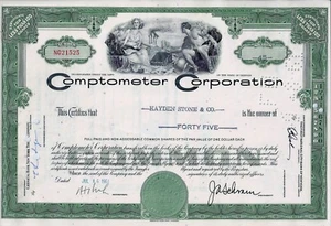 Comptometer Corporation, Illinois, 1961 (45 Shares) - Picture 1 of 1