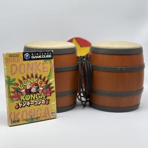 Nintendo GameCube Donkey Konga OEM Bongo Controller W/ CIB Donkey Konga 1 Japan - Picture 1 of 9