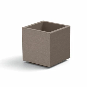 VASO QUADRATO CUBO MATHERIA MODERNO 40 cm IN PLASTICA CON RUOTE VARI COLORI - Foto 1 di 14