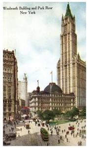 Postal de Woolworth Building & Park Row NUEVA YORK EE. UU. - Imagen 1 de 2