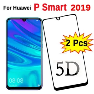 Protector de pantalla de vidrio templado duro Gorilla 5D para Huawei P Smart 2019 curvo - Imagen 1 de 1