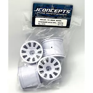 JConcepts Rulux 1/8th R/C Truck Wheels Standard Offset White 3315 T4 Rear - Picture 1 of 6