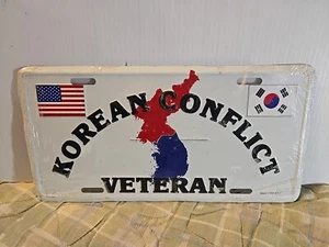 (NICHT PERFEKT) KOREANISCHER KONFLIKTVETERAN METALL AUTOSCHILD NUMMERNSCHILD - Bild 1 von 6