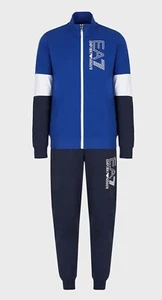 Emporio Armani EA7 blau/marineblau 2 Stück Baumwolle sportlicher Trainingsanzug Größe S neu mit Etikett - Bild 1 von 2