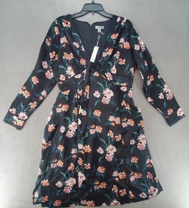 Chelsea28 Women Floral Midi Dress Black Size Large Lined - Picture 1 of 21