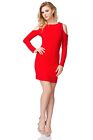 Casual Cut Out Shoulder Long Sleeves Dress Sexy Trendy Fashionable Tunic FK1509