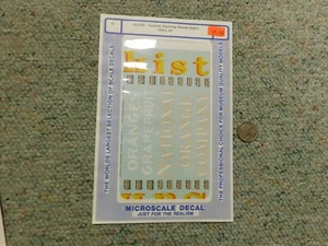 Microscale decals O Gauge 48-299 Sunkist Packing House Signs 1955+ #1 L115 - Picture 1 of 1