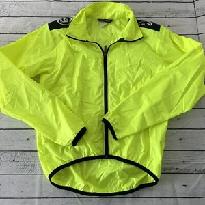 Louis Garneau 100% Polyester Windbreaker Cycling Jacket Mens Small Bright Yellow - Picture 1 of 8