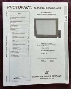 Sams Photofact 3272 Service Manual for Panasonic CT-27SF30R, CT-31SF30R - Picture 1 of 1