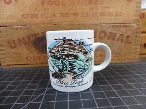 Vintage Pikes Peak Mini Coffee Mug Colorado Springs Souvenir - Picture 1 of 4
