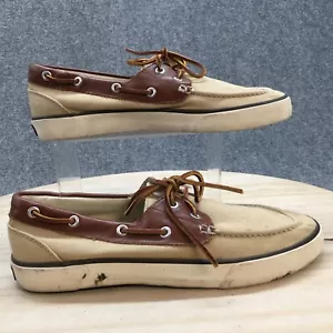Polo by Ralph Lauren Schuhe Herren 9,5 D Rylander Boot flach beige Canvas Freizeit - Bild 1 von 15