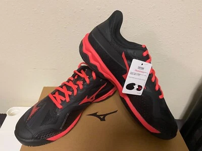 Mizuno Men's Wave Exceed Light 2 AC Tennis Shoes Black/Red 61GA231862 - Image 1 of 3
