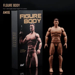 ANT 1:12 Scale Muscular 6inch PVC Male Strong Action Figure Body Shoes Gun Model - Bild 1 von 12