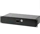 Mcm Custom Audio 2U Black Rack Drawer With Lock - Shallow