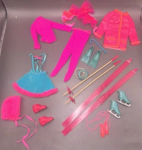 Vintage Barbie Doll #1585 NEAR COMPLETE SEARS EXCLUSIVE ACTION ACCENTS SET SKIS - Picture 1 of 17
