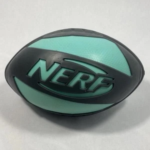 NERF Dude Perfect Smash Football Ultra Grip Sports Weatherproof Aqua Black - Picture 1 of 4