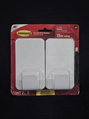 Command 15 Lb XL Heavyweight Wall Hook, Damage Free Hanging X-Large, White  - Image 1 of 4