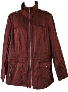 Parka Militar Casa Blanca Mercado Negro Brandied Cereza Abrigo Ligero 14 Nuevo con Etiquetas  - Imagen 1 de 21